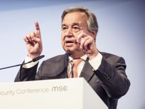 António Guterres während der Münchener Sicherheitskonferenz 2018